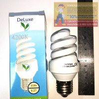 Лампочка КЛЛ DeLux Slim Full Spiral 11W 4700K E27 (I68S-N0)