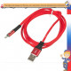 Дата-кабель MicroUSB 1.2м в оплетке красный