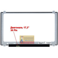 N173HCE-E31 C1 C5 Матрица 17.3 Matte N173HCE-E31, WUXGA FHD 1920x1080, 30 Lamels DisplayPort, cветодиодная (LED)