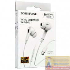 Гарнитура Type-C Borofone (Hoco) BM30 (M1) Pro (вакуумные) белые