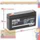 Аккумулятор DELTA DT6012 6V 1,2Ah 98х55х35мм